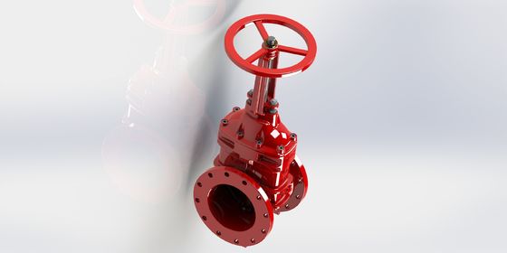 消火システム向け、UL FM認証ダクタイル鋳鉄製仕切弁（軽量操作トルク）