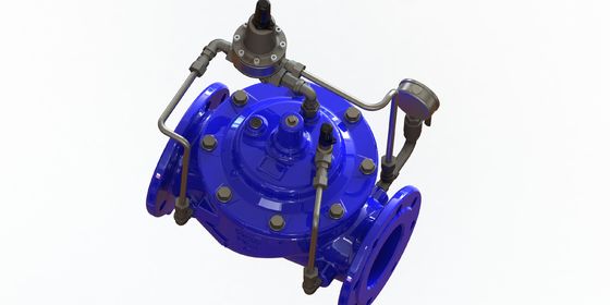 産業用途向けダクタイル鋳鉄製 PN25 圧力維持弁（2～40インチサイズ）