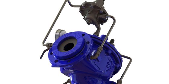 EN1074-5規格と0〜80°Fの温度範囲の水力操作流量制御バルブ