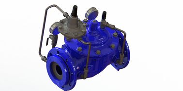 EN 1074-5 PN16 流量制御バルブ 柔らかい 鉄 ステンレス スチール トリム 手動 動作 ブルー Ral 5005