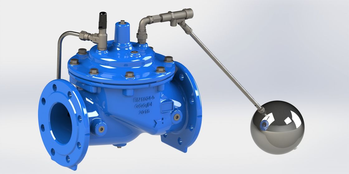 GGG50 Material Float Control Valve with EN1074-5 Flange and Hydraulic Actuator for Precise Flow Regulation