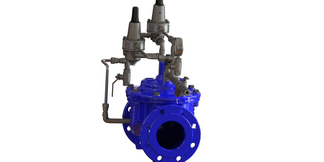 フレンズ端 正確な圧圧波予想制御バルブ 動的に EPDM PN10-25 青 EN1074-5
