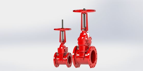 消火システム向け、UL FM認証ダクタイル鋳鉄製仕切弁（軽量操作トルク）