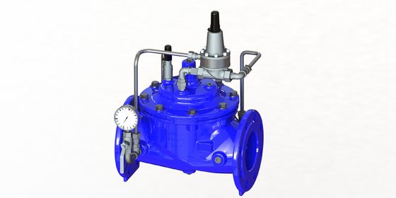産業用途向けEPDM製ボディシートおよびSS304製内部部品を備えたP500パイロット式水制御弁